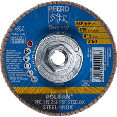 PFERD Pferd 62072 Polifan Psf Zirc Conical 60G (4-1/2 x 5/8-11)