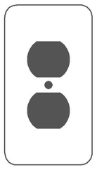 MULBERRY METAL PRODUCTS Mulberry 76101 Princess Wallplate 1-Gang (5 in x 2.75 in)