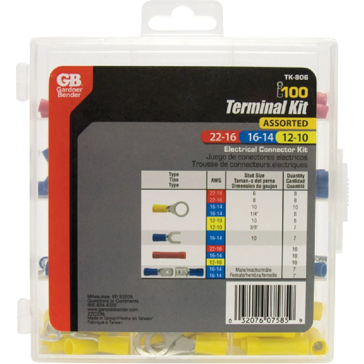 ECM INDUSTRIES Ecm Industries TK-806 Term Connect Kit 100 Pc