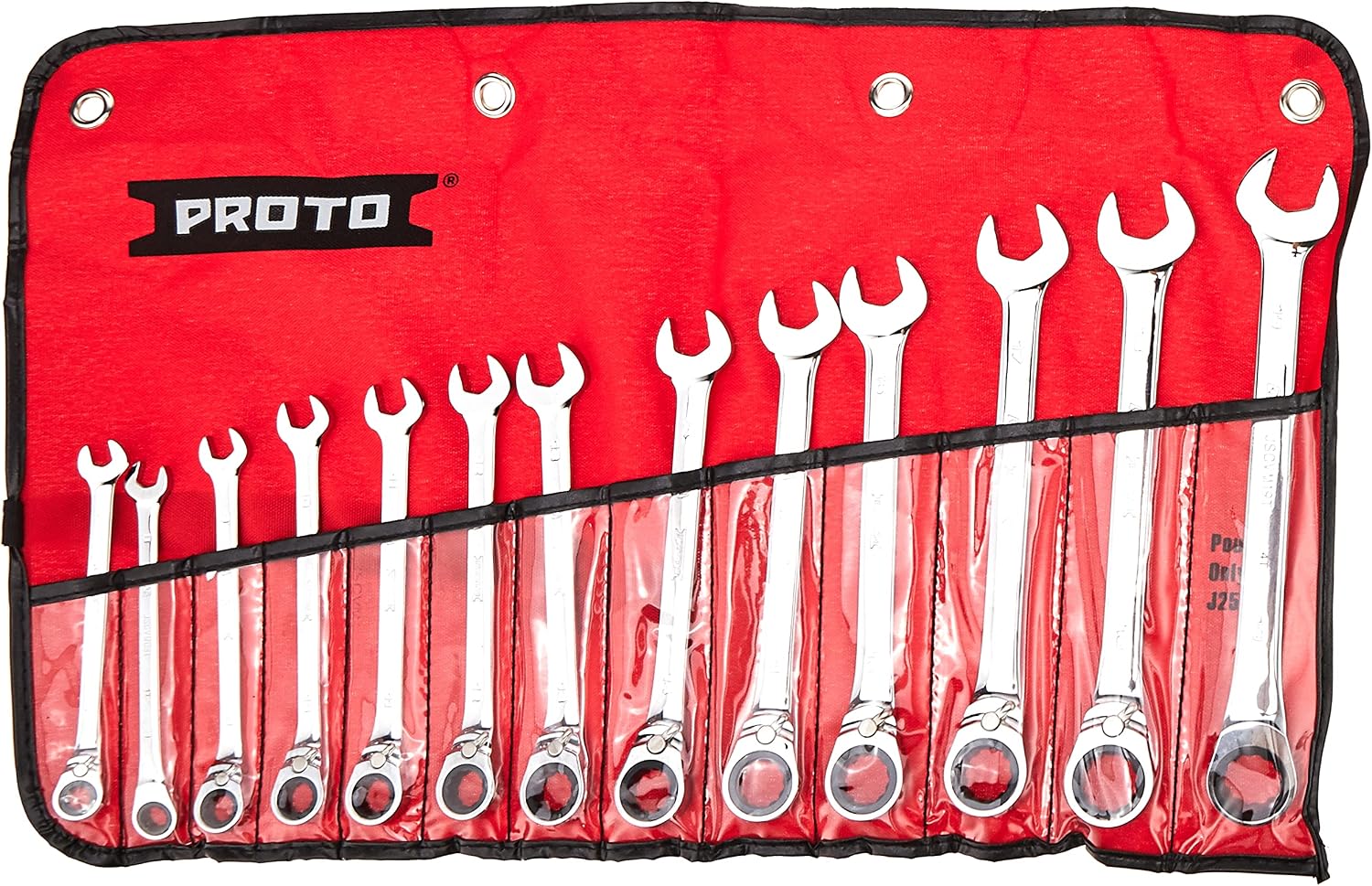 PROTO Proto JSCVMT-13S Full Polish 12-Point Reverse Ratchet Wrench 13-Piece Set