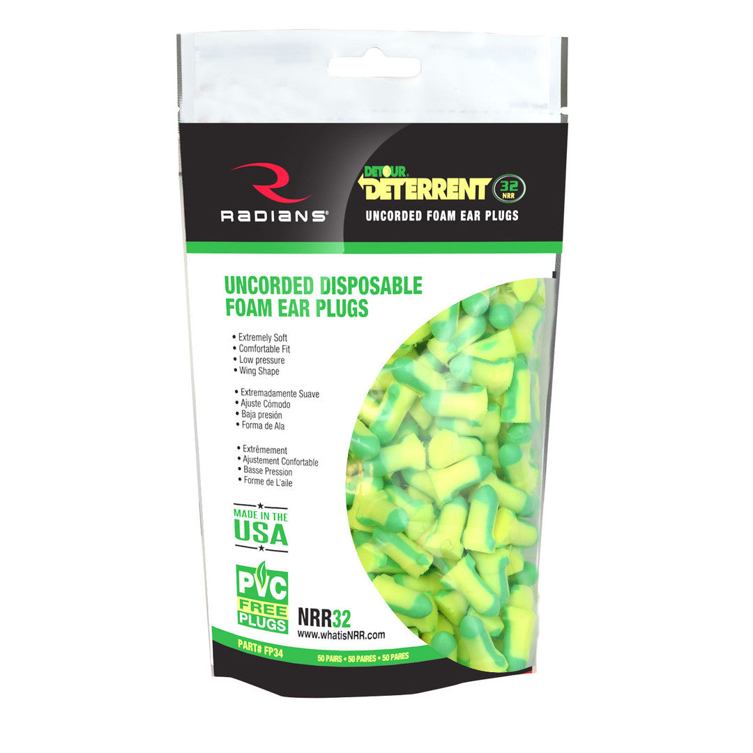 RADIANS Radians FP34BG50 Disposable Foam Earplugs (1 Pack)