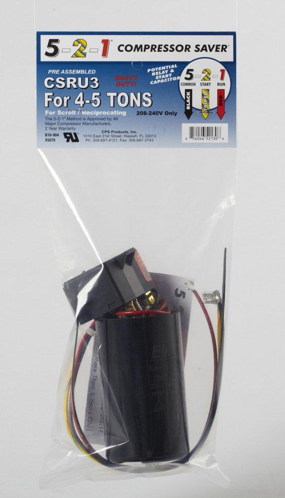 CPS PRODUCTS Cps Products CSRU3 5-2-1 Compressor Saver 208-240V (4-5 Ton) FCSRU3