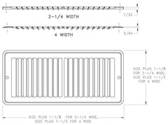 HART & COOLEY Hart & Cooley 011302 Toe Space Grille (12 x 2) 420-12X02-WH