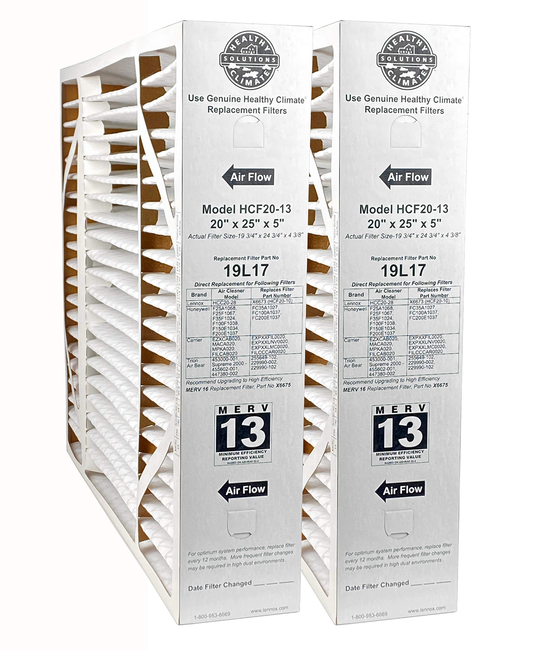 LENNOX Lennox 19L17 Healthy Climate HCF20-13 (20 x 25 x 5, 5-Pack) Replaces X6673/FC100A1037
