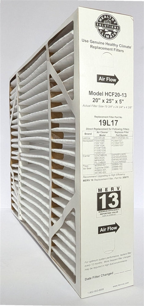 LENNOX Lennox 19L17 Healthy Climate HCF20-13 (20 x 25 x 5, 5-Pack) Replaces X6673/FC100A1037