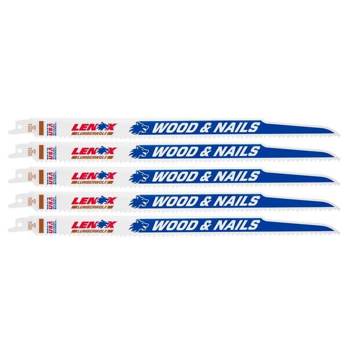 LENOX Lenox 20585156R Bi-Metal Reciprocating Saw Blade 12 in 6 TPI (3/4 x .050, 5-Pack)