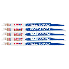 LENOX Lenox 20585156R Bi-Metal Reciprocating Saw Blade 12 in 6 TPI (3/4 x .050, 5-Pack)