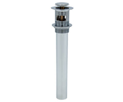 MOUNTAIN PLUMBING Mountain Plumbing MT741/ULB EZ-Click Soft Touch Round Lavatory Drain with Overflow (8 inches Tailpiece x 1-1/4 inches)