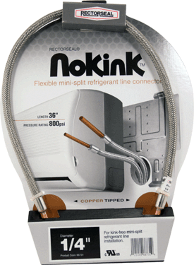 RECTORSEAL Rectorseal 66731 NoKink Flexible Minisplit Refrigerant Line Connector 1/4 x 36 in