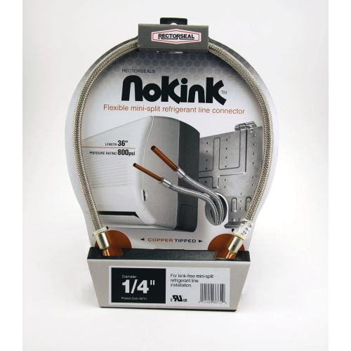 RECTORSEAL Rectorseal 66731 NoKink Flexible Minisplit Refrigerant Line Connector 1/4 x 36 in