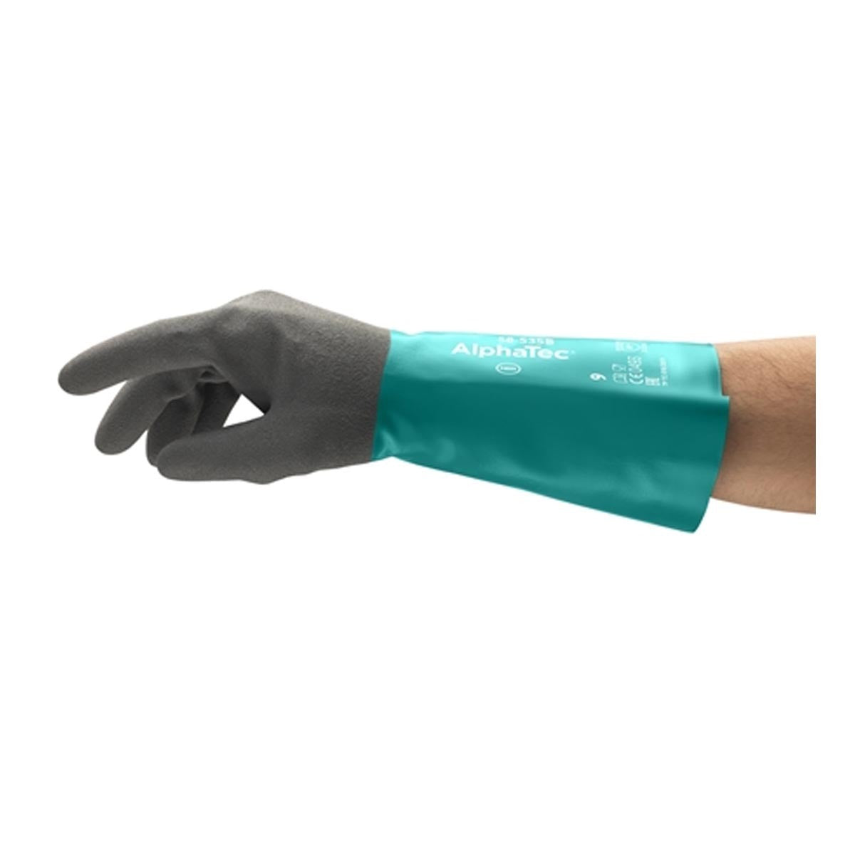 ANSELL Ansell 58535B070 AlphaTec 58-535B Acrylic Lined Supported Nitrile Chemical Resistant Gloves (Size 7) ANE58-535B-7