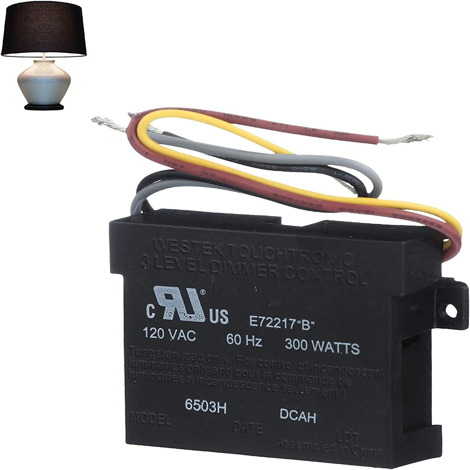 WESTEK Westek 6503HBLC Replacement Touch Lamp Control 300-Watt (1 Pack) 6503HBLC