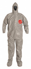 DUPONT Dupont TF169TGY3X000600 Hooded Chemical Resistant Coveralls Zipper 3XL (6 Pack)