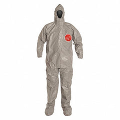 DUPONT Dupont TF169TGY3X000600 Hooded Chemical Resistant Coveralls Zipper 3XL (6 Pack)