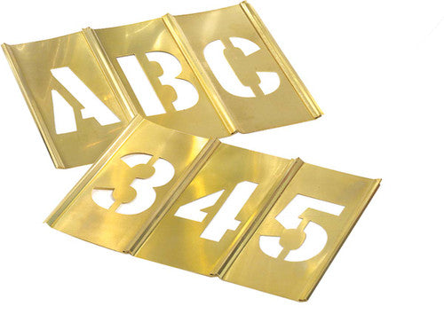 C H HANSON C H Hanson 10068 Brass stencil set letter and number 1 inch 45-piece