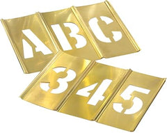 C H HANSON C H Hanson 10068 Brass stencil set letter and number 1 inch 45-piece