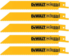 DEWALT Dewalt DW4845 6-inch 10/14 TPI straight back bi-metal reciprocating saw blades (5 pack)