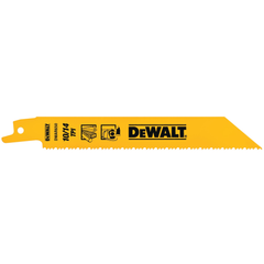 DEWALT Dewalt DW4845 6-inch 10/14 TPI straight back bi-metal reciprocating saw blades (5 pack)
