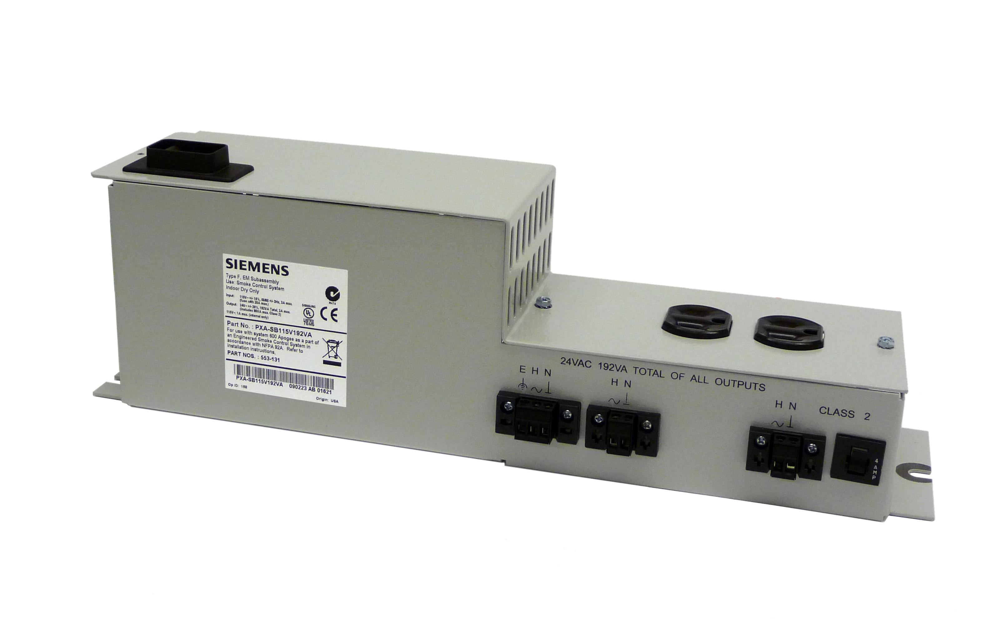 SIEMENS Siemens PXA-SB115V192VA Service box 192 VA (115V to 24 VAC)