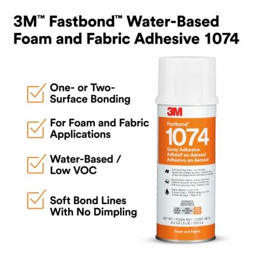 3M 3M 7100373617 Fastbond water-based foam and fabric adhesive 8.2 oz 6 can/case