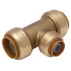 CASH-ACME Cash-Acme UR412A Reducing Tee Brass Fitting (0.75 x 0.75 x 0.5 in)