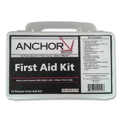ANCHOR BRAND Anchor Brand 101-810-21-P 10 Person First Aid Kit (1 Each)