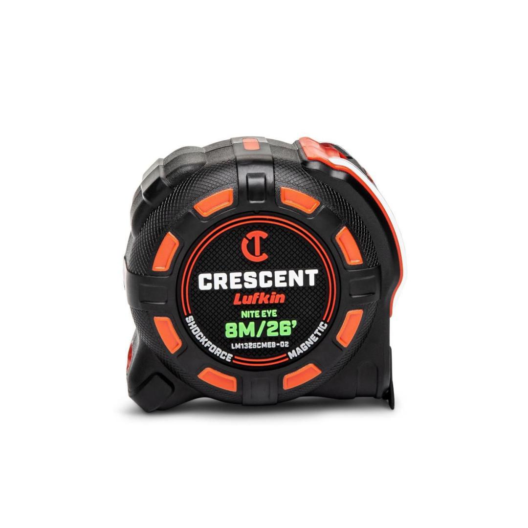 CRESCENT Crescent LM1325CMEB-02 Shockforce Nite Eye Magnetic Tape Measure 1-1/4 in x 8 m/26 ft