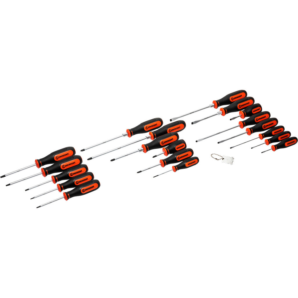 CRESCENT Crescent CSDS20PCSET Dual Material Screwdriver Set 20-Piece CSDS20PCSET