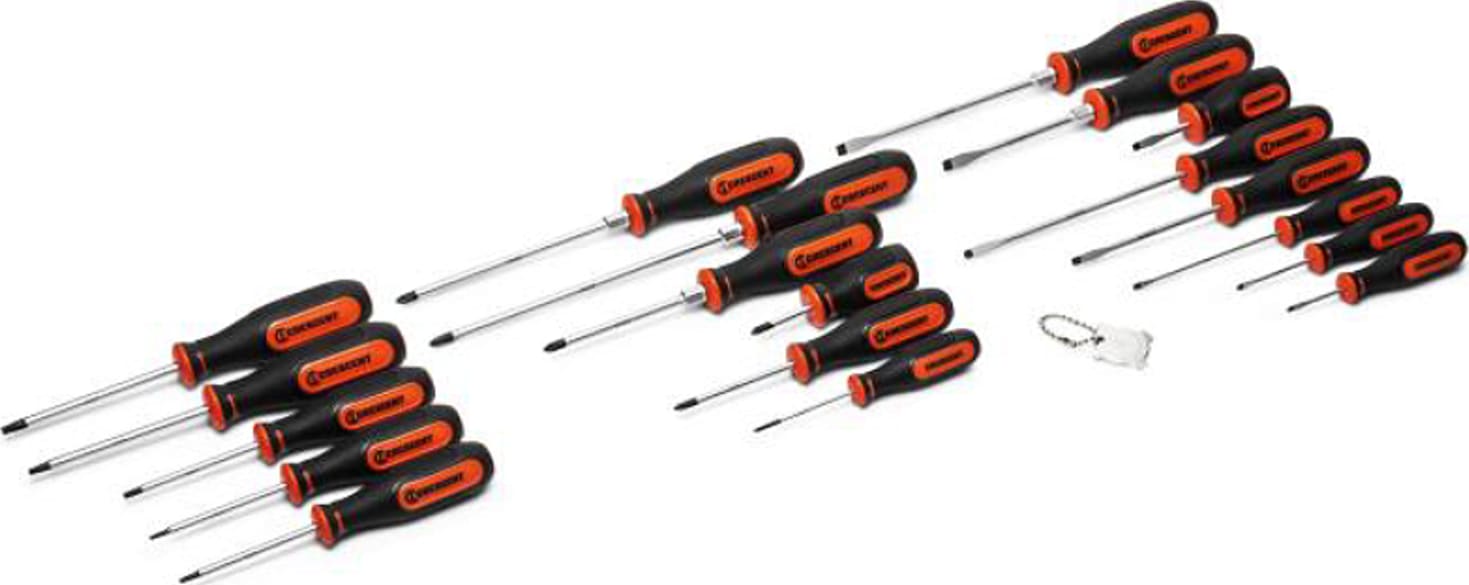 CRESCENT Crescent CSDS20PCSET Dual Material Screwdriver Set 20-Piece CSDS20PCSET