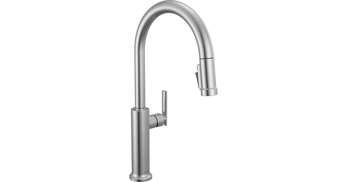 DELTA FAUCET Delta 9186-DST Altado Single Handle Pull-Down Kitchen Faucet 1.8 gpm (Fits 1 or 3-Hole)
