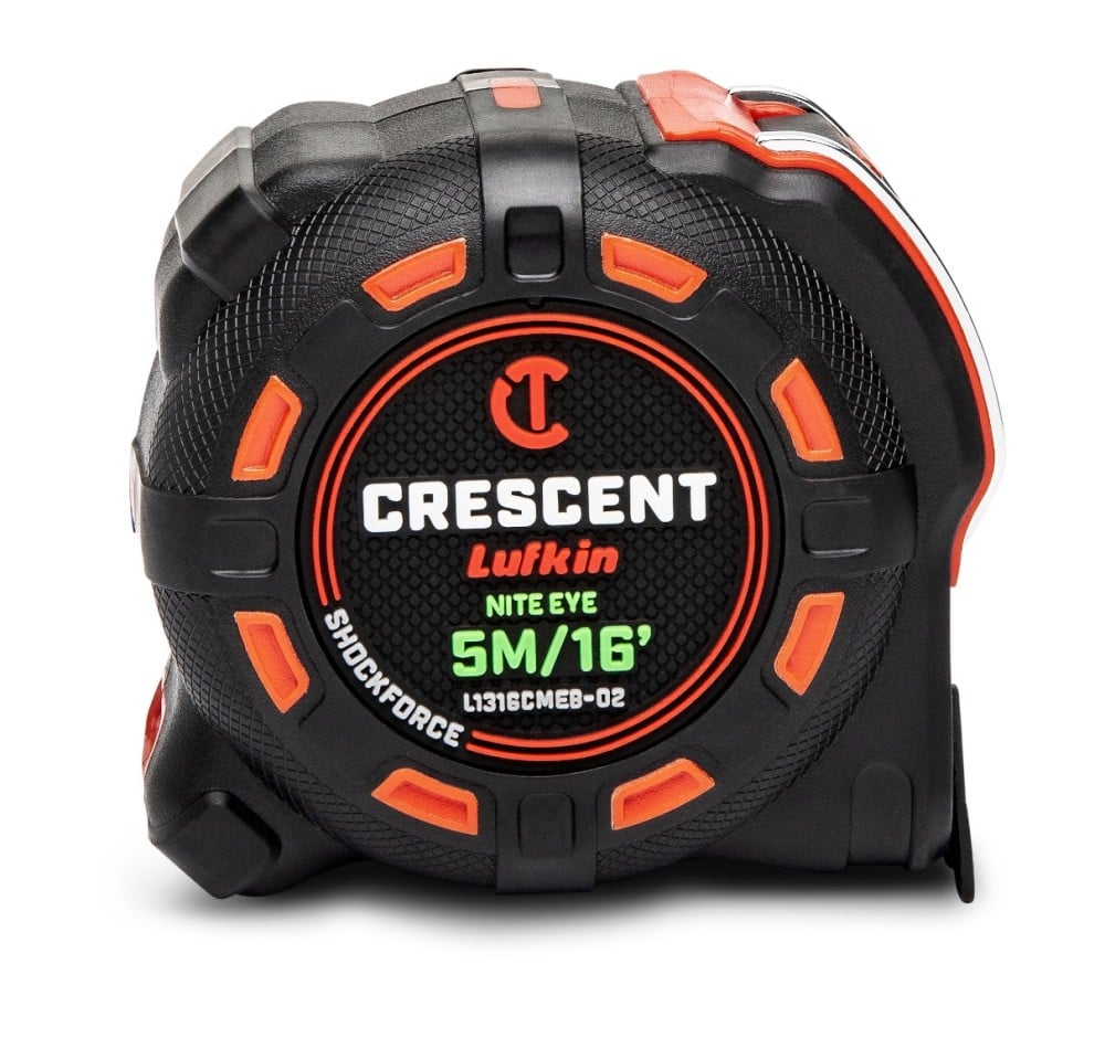 CRESCENT Crescent L1316CMEB-02 Shockforce Nite Eye Tape Measure 1-1/4 in x 5 m / 16 ft