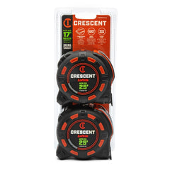 CRESCENT Crescent L1325BSET2V-02 Shockforce Nite Eye Tape Measure 1-1/4 in x 25 ft 2 Pack