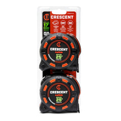 CRESCENT Crescent L1325BSET2V-02 Shockforce Nite Eye Tape Measure 1-1/4 in x 25 ft 2 Pack