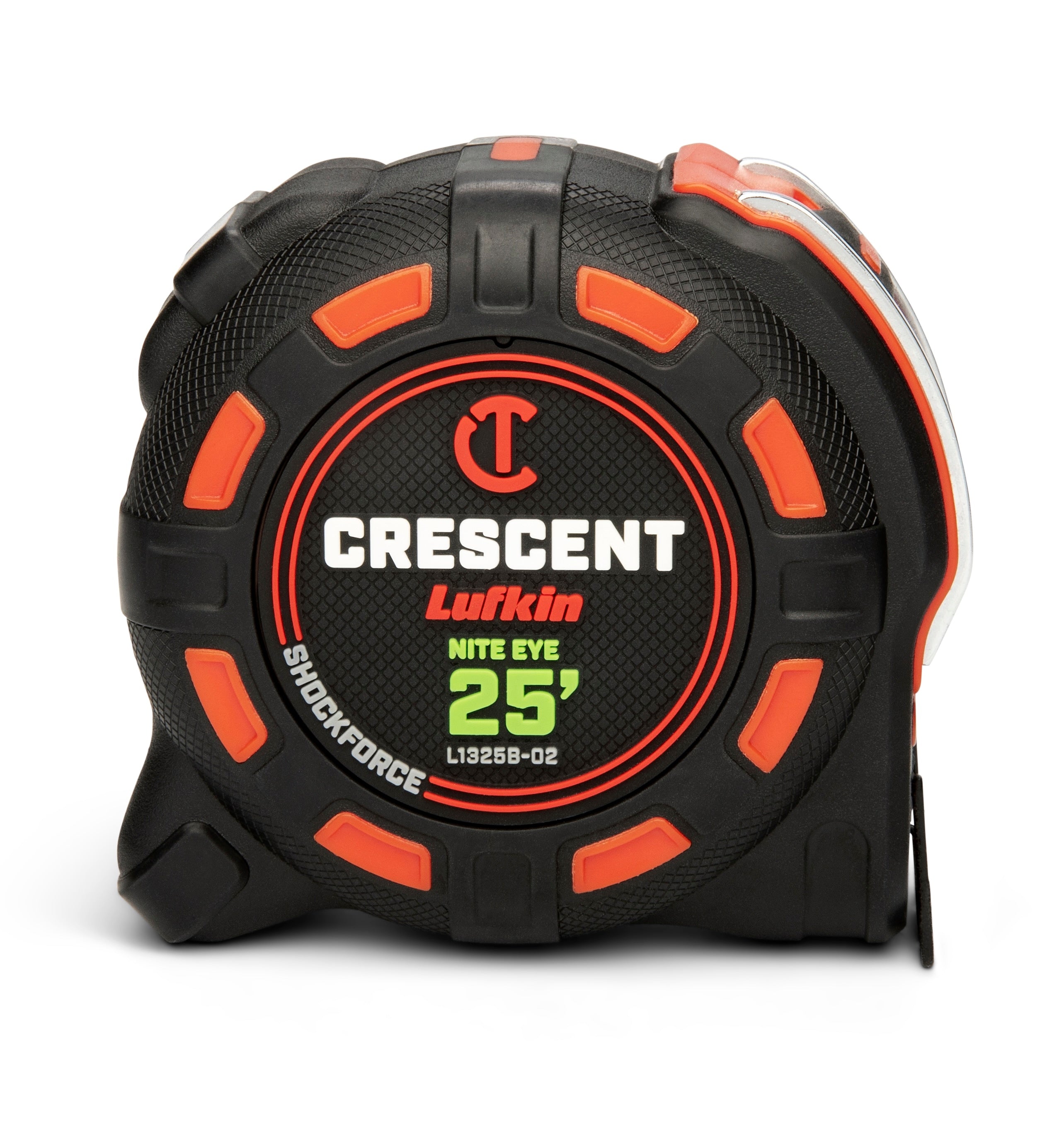 CRESCENT Crescent L1325B-02 1-1/4 inches x 25 feet Shockforce Nite Eye Tape Measure (25 ft)
