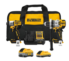 DEWALT Dewalt DCK2101QQ1WW1 20V Max XR 1/2-in Hammer Drill and 1/4-in Impact Driver Combo Kit (2-Tool Powerpack 4Ah/8Ah)