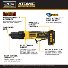 DEWALT Dewalt DCG420B Atomic 20V Max Die Grinder 20V Max (1/4 in.) N/A