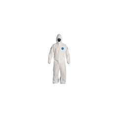 DUPONT Dupont TD127SWBMD0025CM Tyvek 400D protective coverall with ProShield 10 back zipper front hood elastic cuffs medium 25-pack