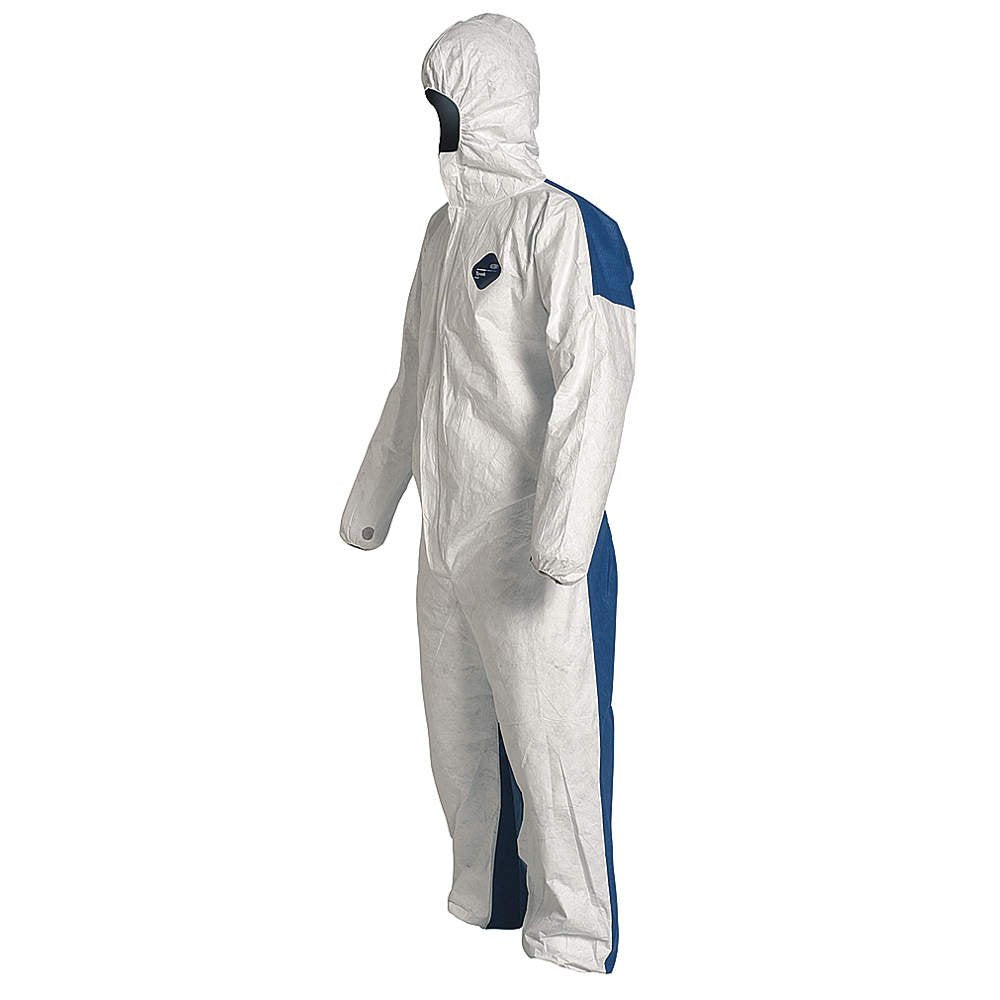 DUPONT Dupont TD127SWBLG0025CM Hooded Tyvek Coverall L PK25