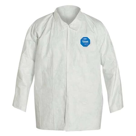 DUPONT Dupont TY303SWHLG005000 Tyvek 400 front snap shirt with collar and open wrists (L / 50 pack)