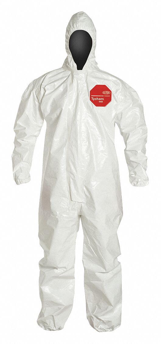 DUPONT Dupont SL127TWHLG000600 Tychem 4000 Coverall Large (6 Pack)