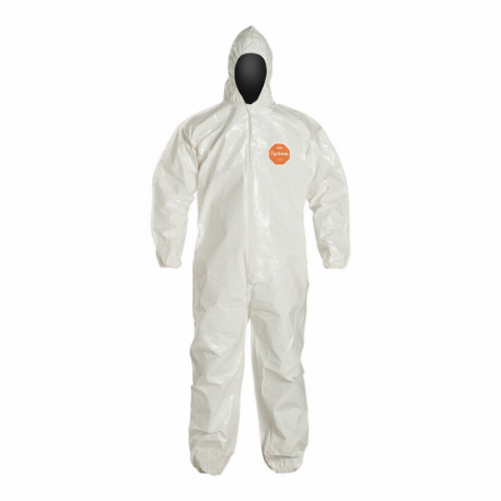 DUPONT Dupont SL127BWH2X001200 Tychem 4000 Hooded Chemical Resistant Coverall 2XL (12 Pack)