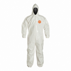 DUPONT Dupont SL127BWH2X001200 Tychem 4000 Hooded Chemical Resistant Coverall 2XL (12 Pack)