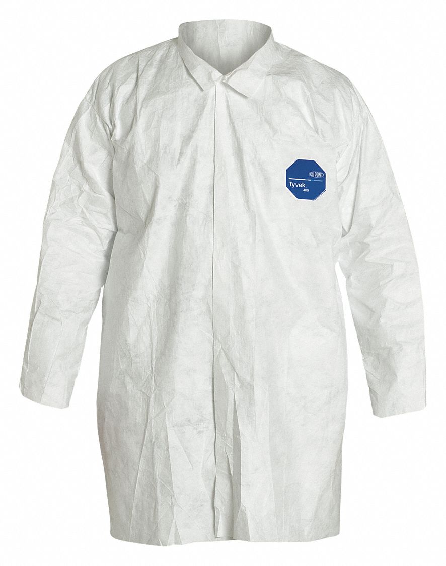 DUPONT Dupont TY210SWH4X003000 Tyvek Lab Coat 4XL (30 Pack)