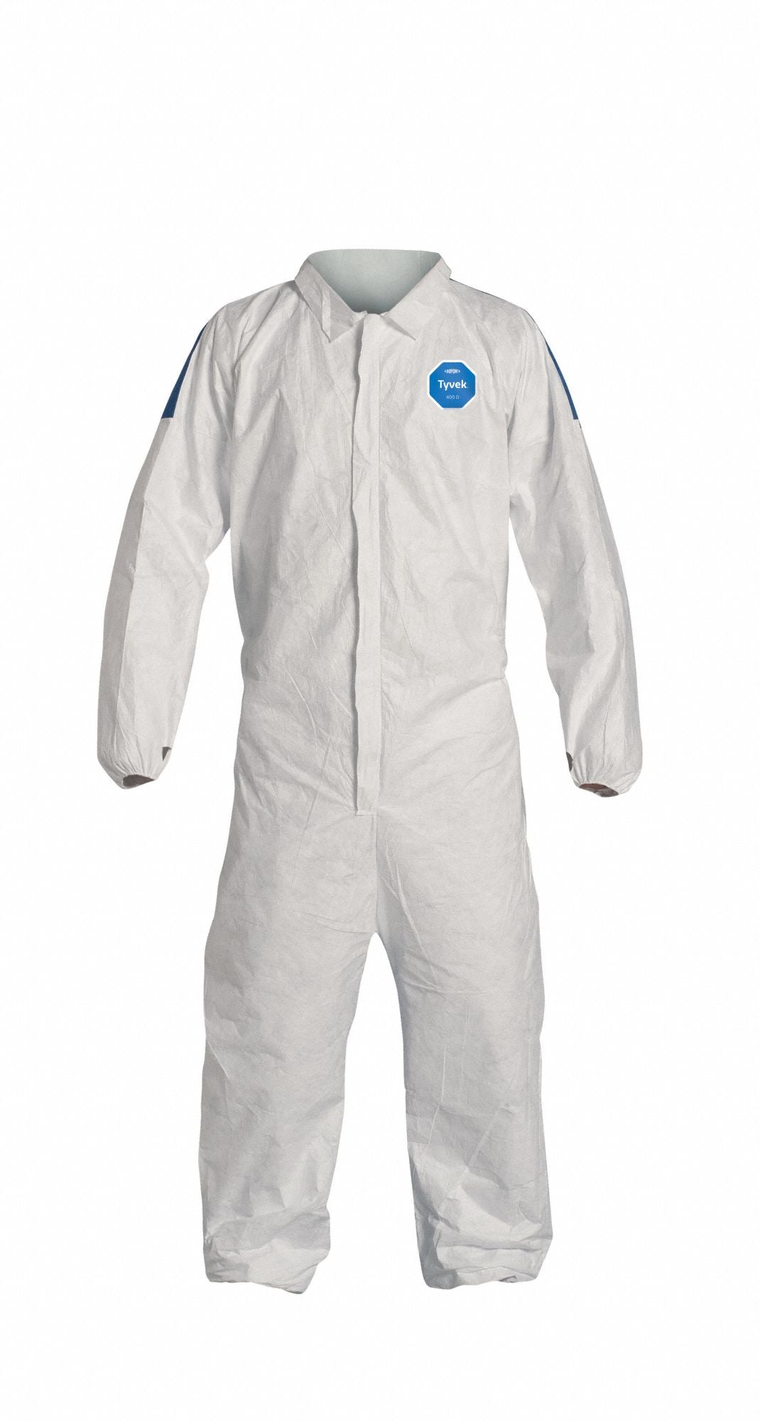 DUPONT Dupont TD125SWB2X0025CM Tyvek 400D Protective Coverall With ProShield 10 Back Zipper Front Elastic Cuffs 2X-Large 25-Pack