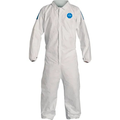 DUPONT Dupont TD125SWB2X0025CM Tyvek 400D Protective Coverall With ProShield 10 Back Zipper Front Elastic Cuffs 2X-Large 25-Pack