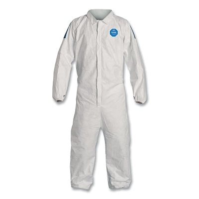 DUPONT Dupont TD125SWB2X0025CM Tyvek 400D Protective Coverall With ProShield 10 Back Zipper Front Elastic Cuffs 2X-Large 25-Pack