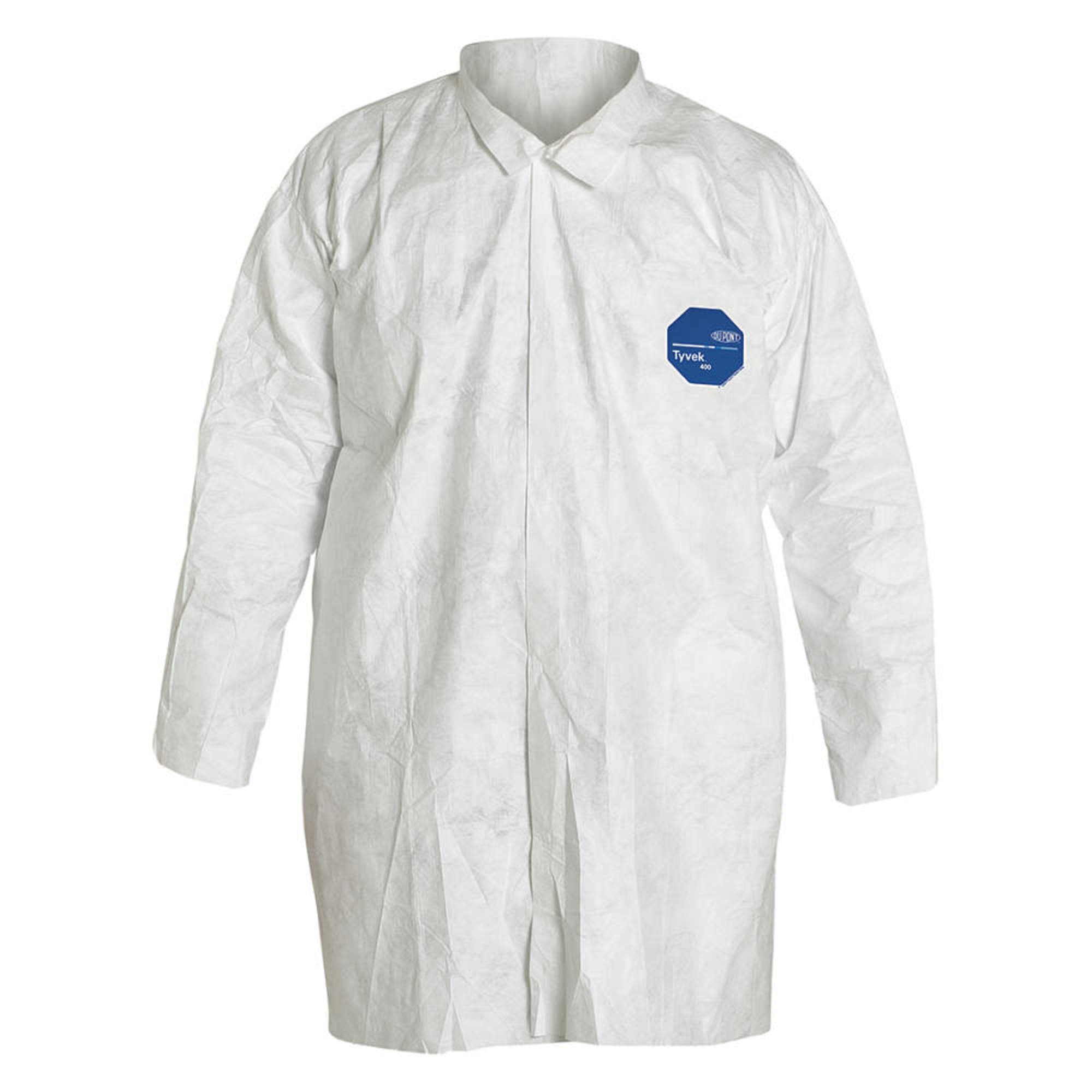 DUPONT Dupont TY210SWHSM003000 Tyvek Lab Coat No Pockets Small 30 per Case