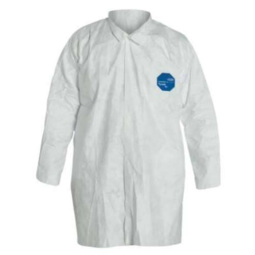 DUPONT Dupont TY210SWH2X003000 Tyvek Lab Coat No Pockets 2X-Large (30 Pack)