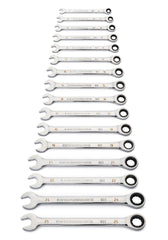 GEARWRENCH Gearwrench 86928 90 Tooth 12 Point Metric Combination Ratcheting Wrench Set 16 8-25 mm (4 Degree)