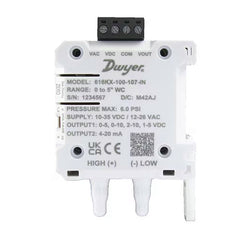 DWYER Dwyer 616KX-025-110-IN Differential Pressure Transmitter 10 to 35 Vdc (0 to 20 in w.c., 0.25% FSO)